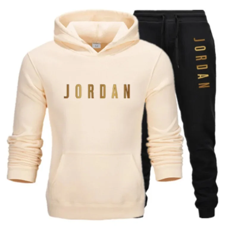 Winter Cloth - Men's printed sports suit hoodie and