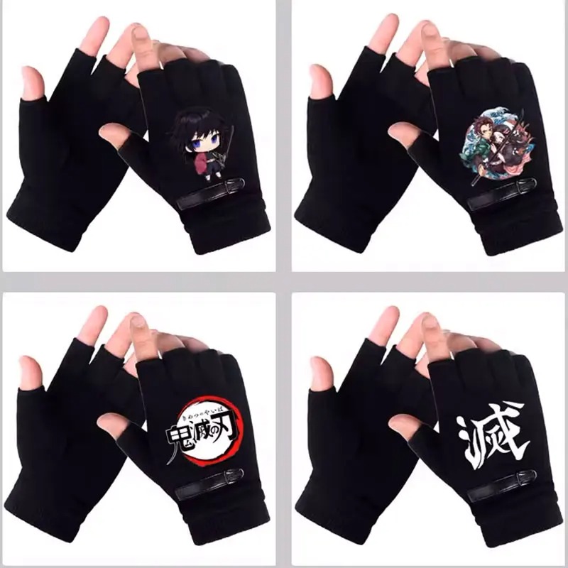 Winter Clothing Girls - Anime Demon Slayer Student Half Finger