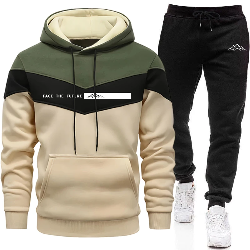 Winter Clothing Equipment - Tracksuit Men's Fashion Casual Hooded Sweatshirt