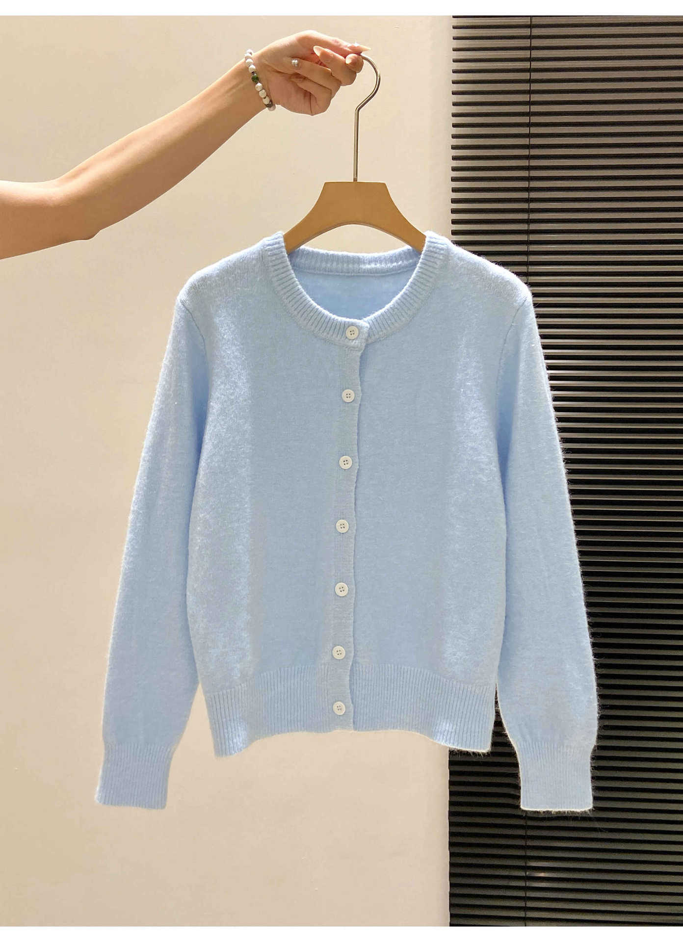 Winter Clothing Colors - Solid Color Women's Knit Cardigan Soft