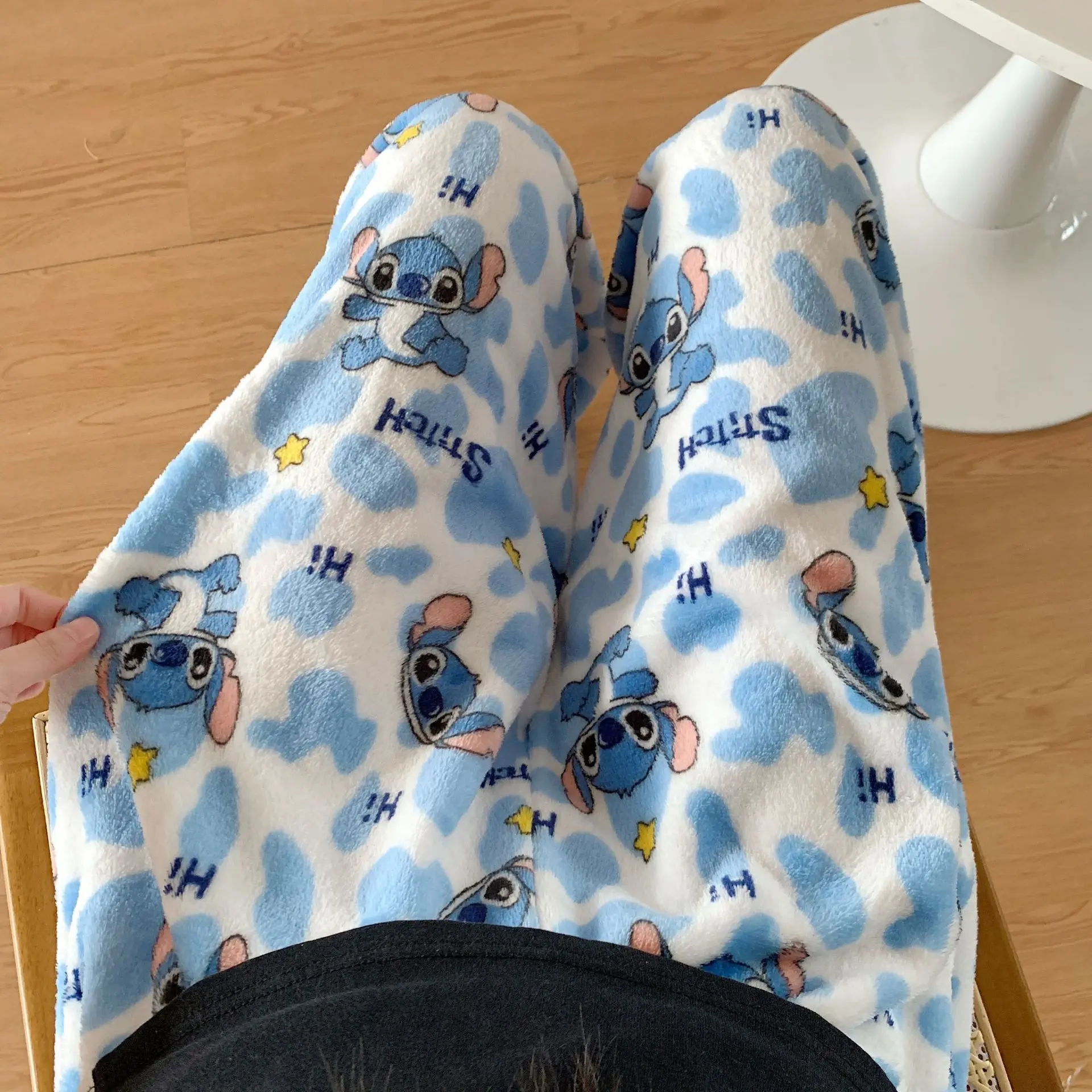 Winter Clothing Equipment - Cartoon Stitch Flannel Pajamas Autumn Winter