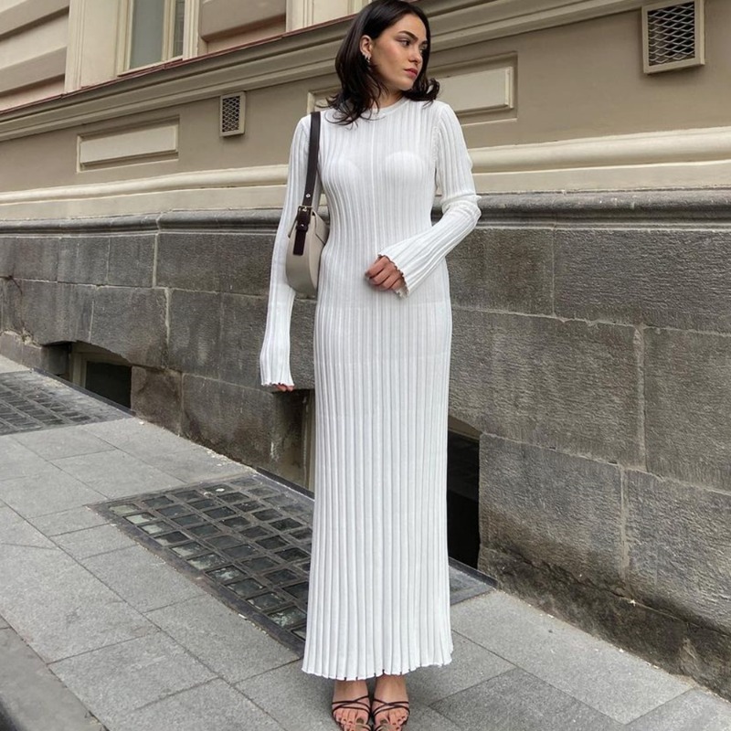 Winter Clothing H&M - Talenza Knitted Lace Up Maxi Dress