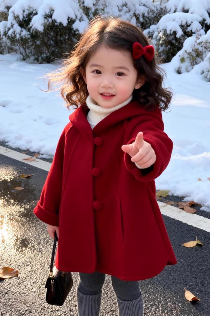 Girls Wool Coat Autumn Winter  - огляд і ціна Winter Clothing Baby Girl