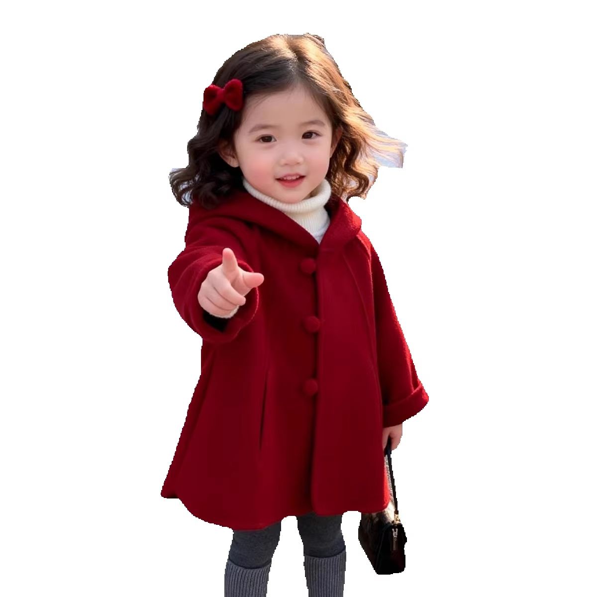 Girls Wool Coat Autumn Winter  - огляд і ціна Winter Clothing Baby Girl