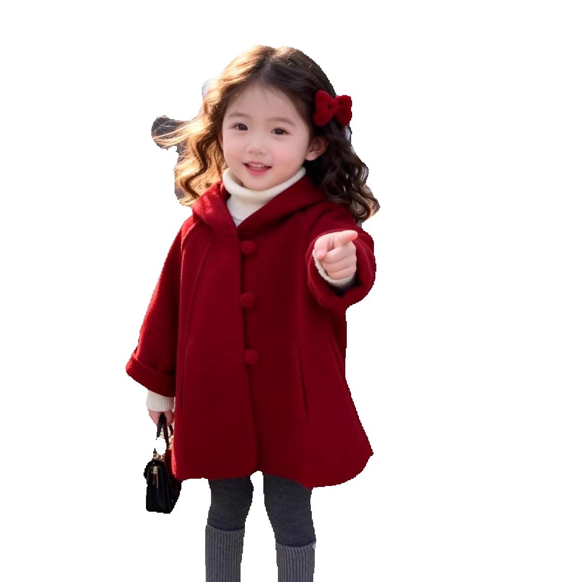 Girls Wool Coat Autumn Winter  - огляд і ціна Winter Clothing Baby Girl