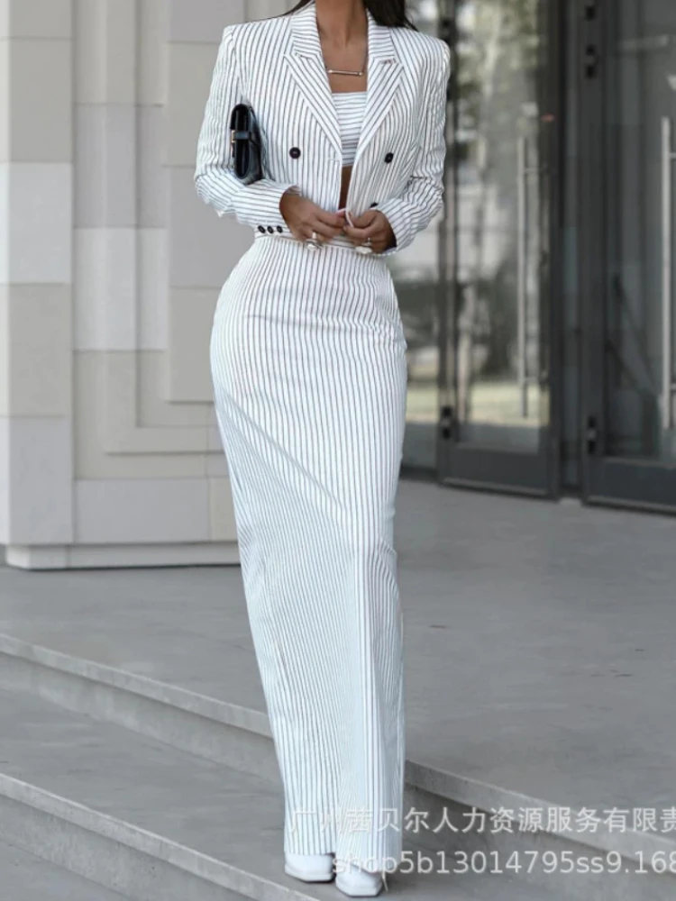 Striped Blazer Coat & Slit Ski - огляд і ціна Winter Clothing For Sale