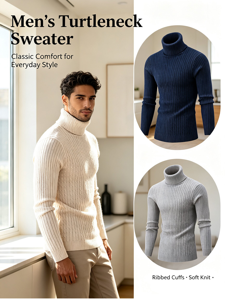 Autumn Men's Cargo Turtleneck  - огляд і ціна Winter Clothing Work