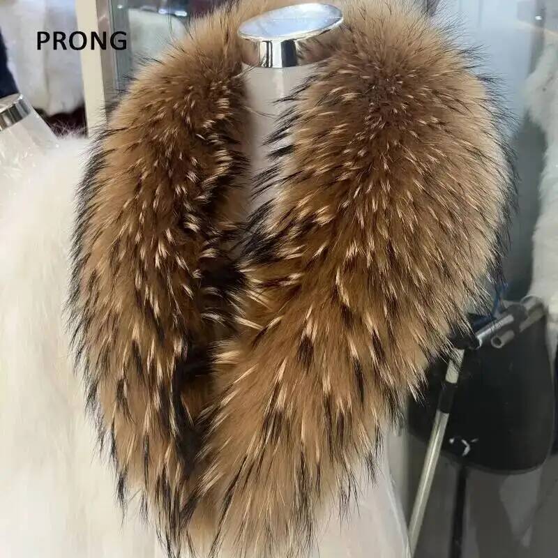 Natural Raccoon Fur Collar Rea - огляд і ціна Winter Clothing For Sale