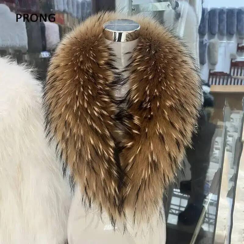 Natural Raccoon Fur Collar Rea - огляд і ціна Winter Clothing For Sale