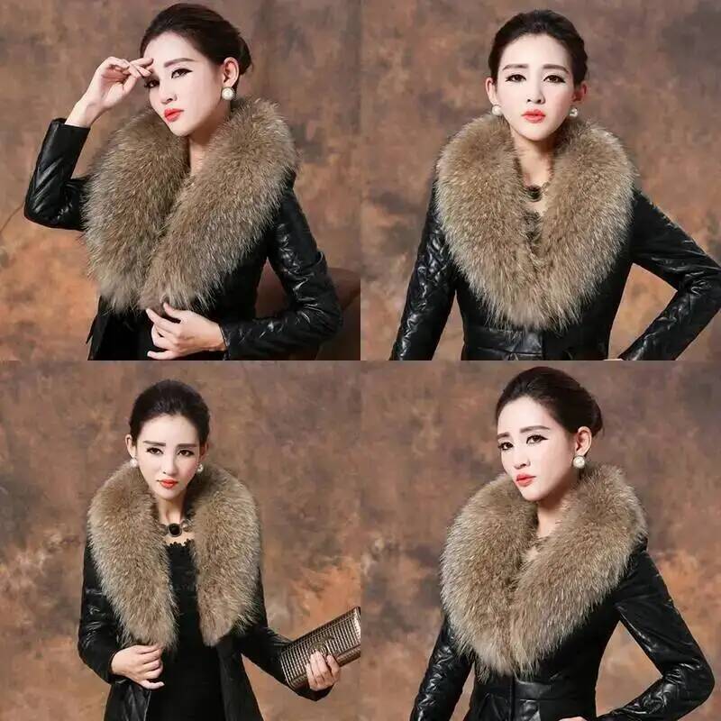 Natural Raccoon Fur Collar Rea - огляд і ціна Winter Clothing For Sale