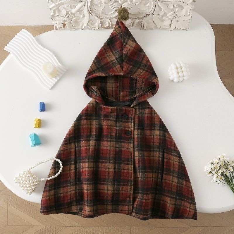 Girls Plaid Cape Children's Co - огляд і ціна Winter Clothing Baby Girl