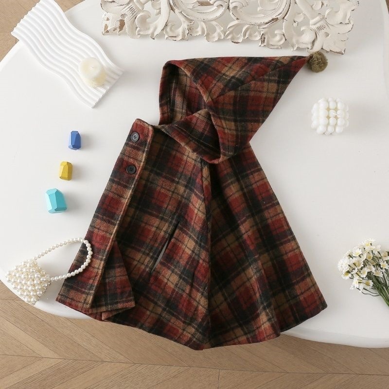 Girls Plaid Cape Children's Co - огляд і ціна Winter Clothing Baby Girl