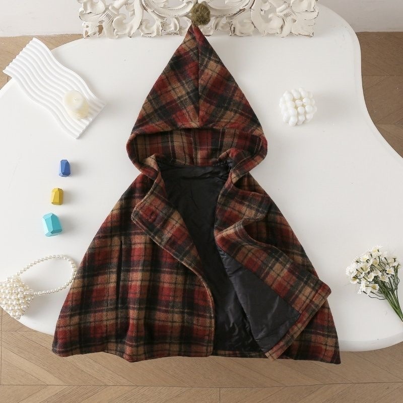 Girls Plaid Cape Children's Co - огляд і ціна Winter Clothing Baby Girl