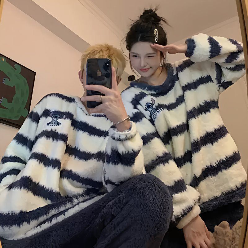 Cute Striped Girls Pajamas Set - огляд і ціна Winter Clothing Girls