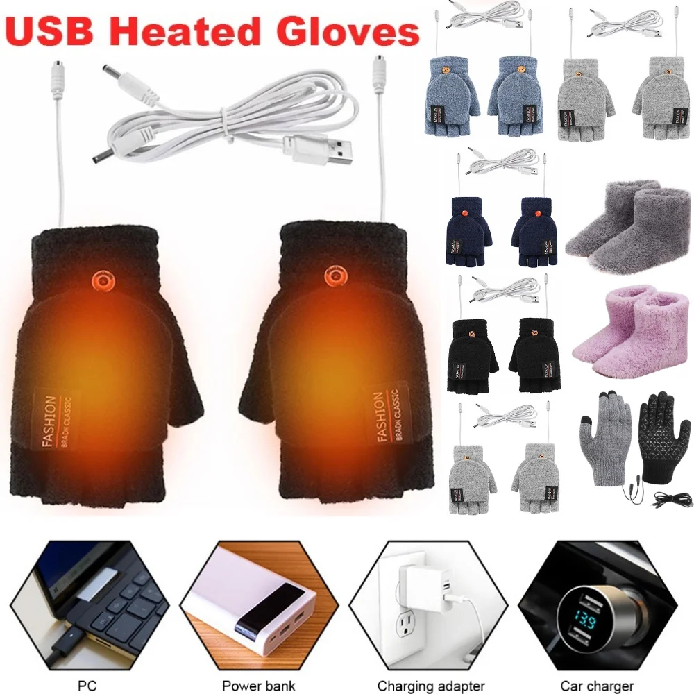 USB Electric Heated Gloves Win - огляд і ціна Knit Glove Touch Screen