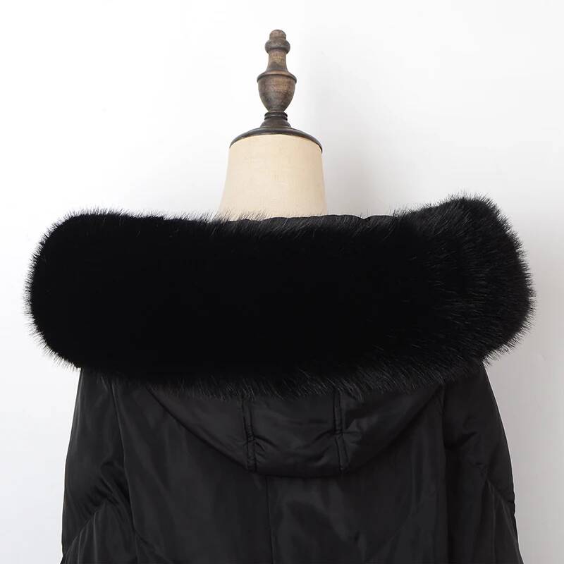 Winter Coat Fur Collar Faux Fu - огляд і ціна Winter Clothing For Sale