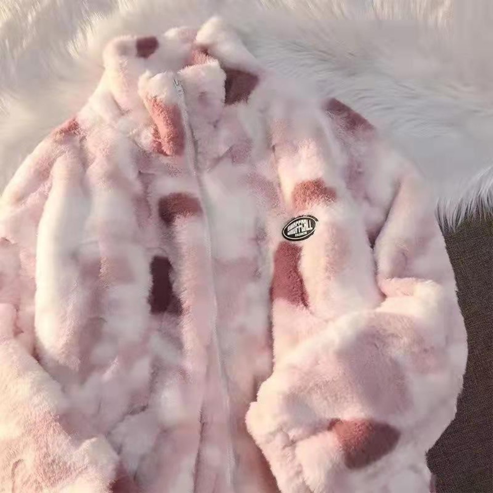 New Women's Tie Dye Lamb Fleec - огляд і ціна Winter Clothing H&M