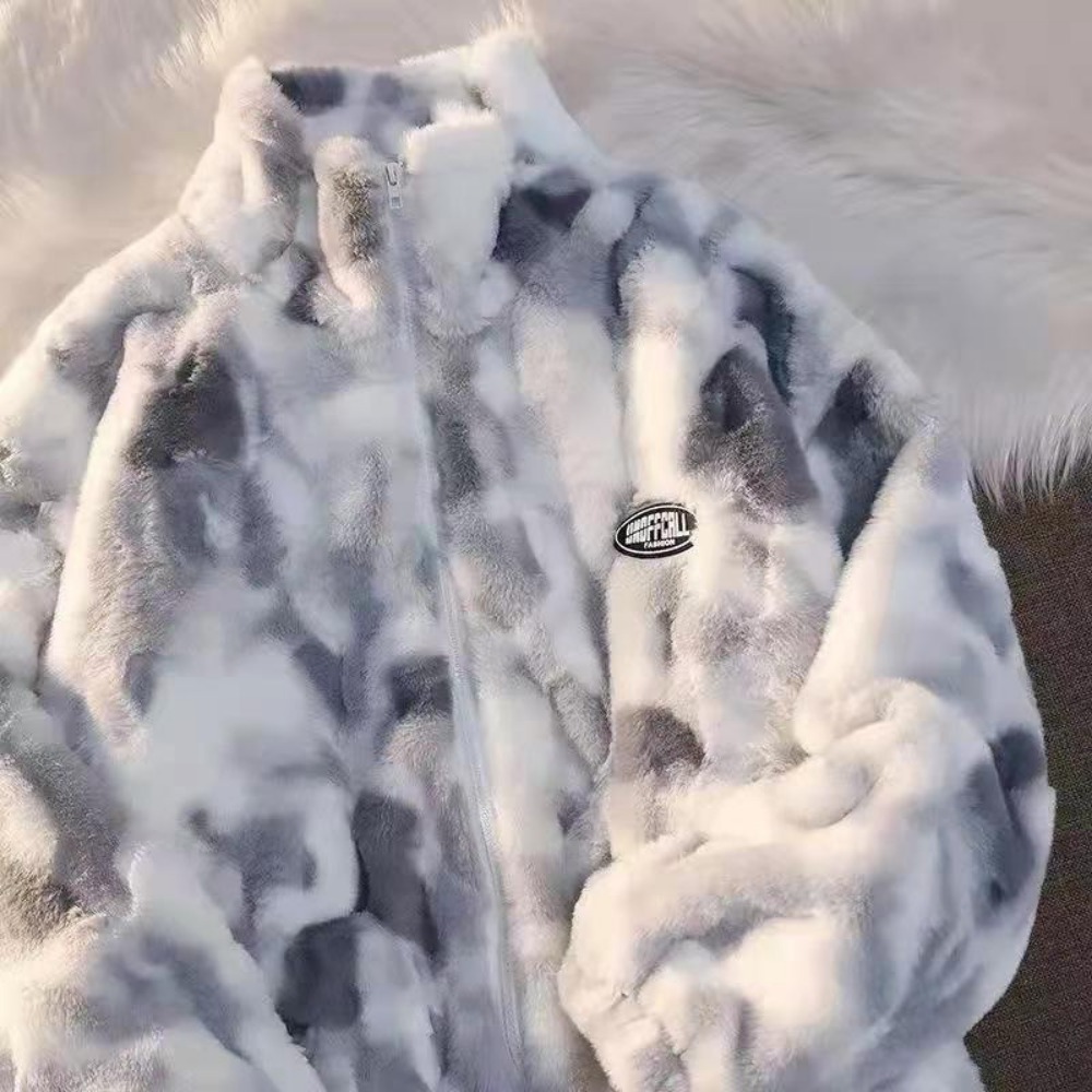 New Women's Tie Dye Lamb Fleec - огляд і ціна Winter Clothing H&M
