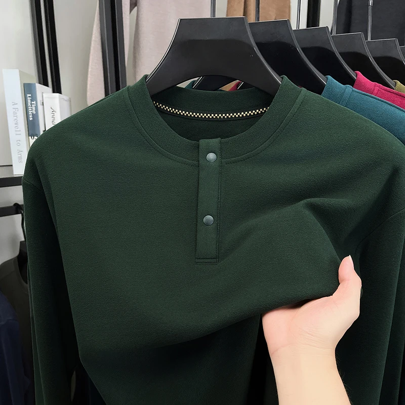 Mens Loose Fit Henley Pullover - огляд і ціна Winter Cloth