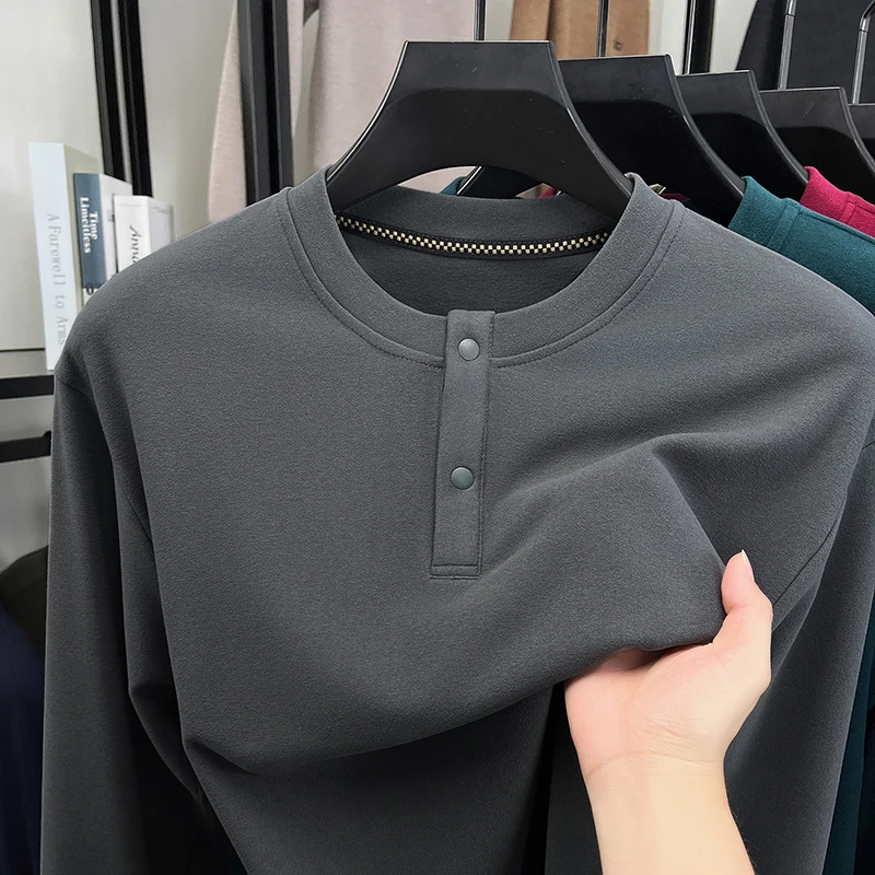 Mens Loose Fit Henley Pullover - огляд і ціна Winter Cloth