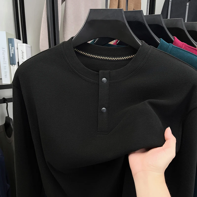 Mens Loose Fit Henley Pullover - огляд і ціна Winter Cloth