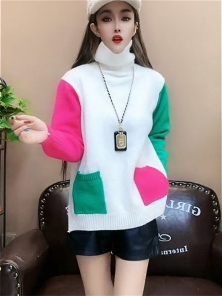 Casual Colors Patchwork Knitte - огляд і ціна Winter Clothing Colors