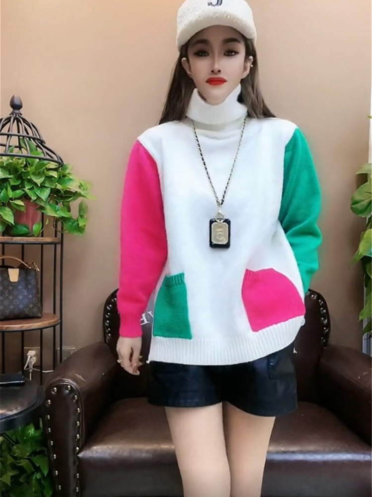 Casual Colors Patchwork Knitte - огляд і ціна Winter Clothing Colors