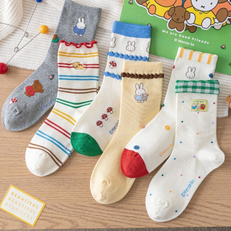 Kawaii Miffy Socks Cute Cartoo - огляд і ціна Winter Clothing Girls