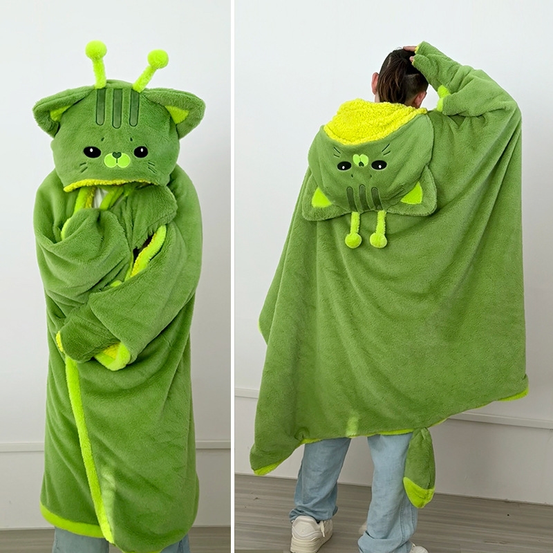 Cartoon Cute Alien Cat Hooded  - огляд і ціна Winter Clothing Girls