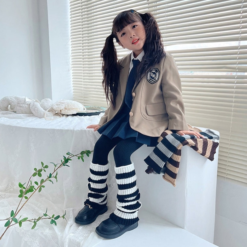 1 Pair Kids Striped Leg Warmer - огляд і ціна Winter Clothing Leg Warmers