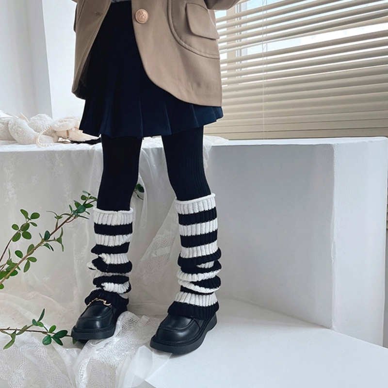 1 Pair Kids Striped Leg Warmer - огляд і ціна Winter Clothing Leg Warmers