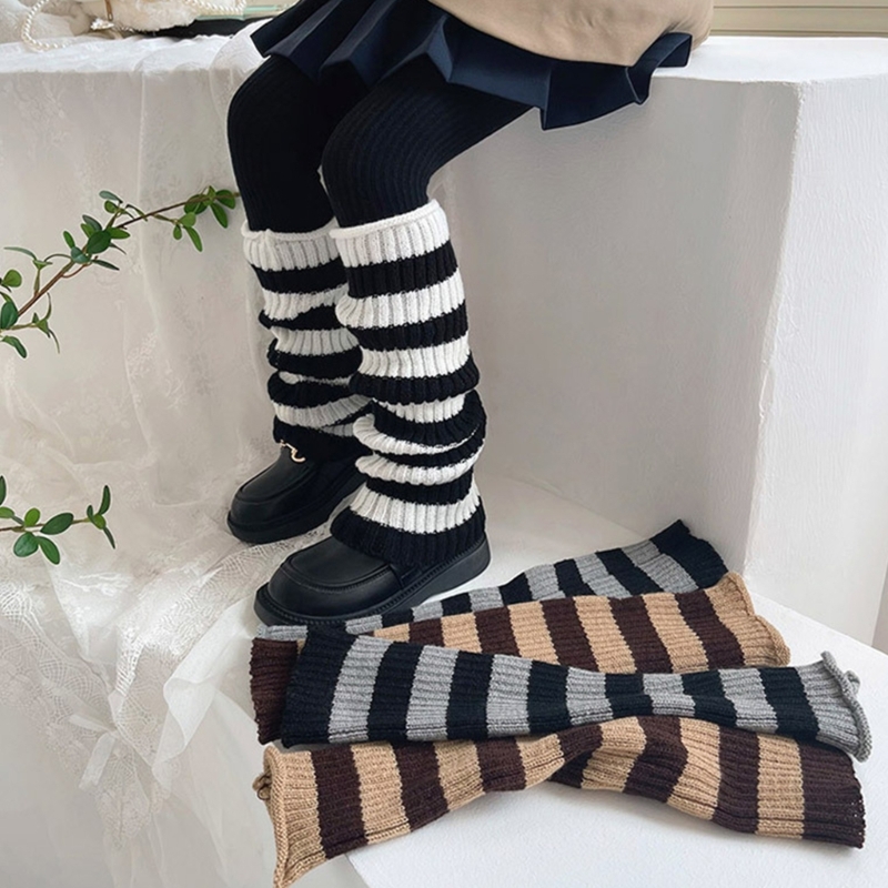 1 Pair Kids Striped Leg Warmer - огляд і ціна Winter Clothing Leg Warmers