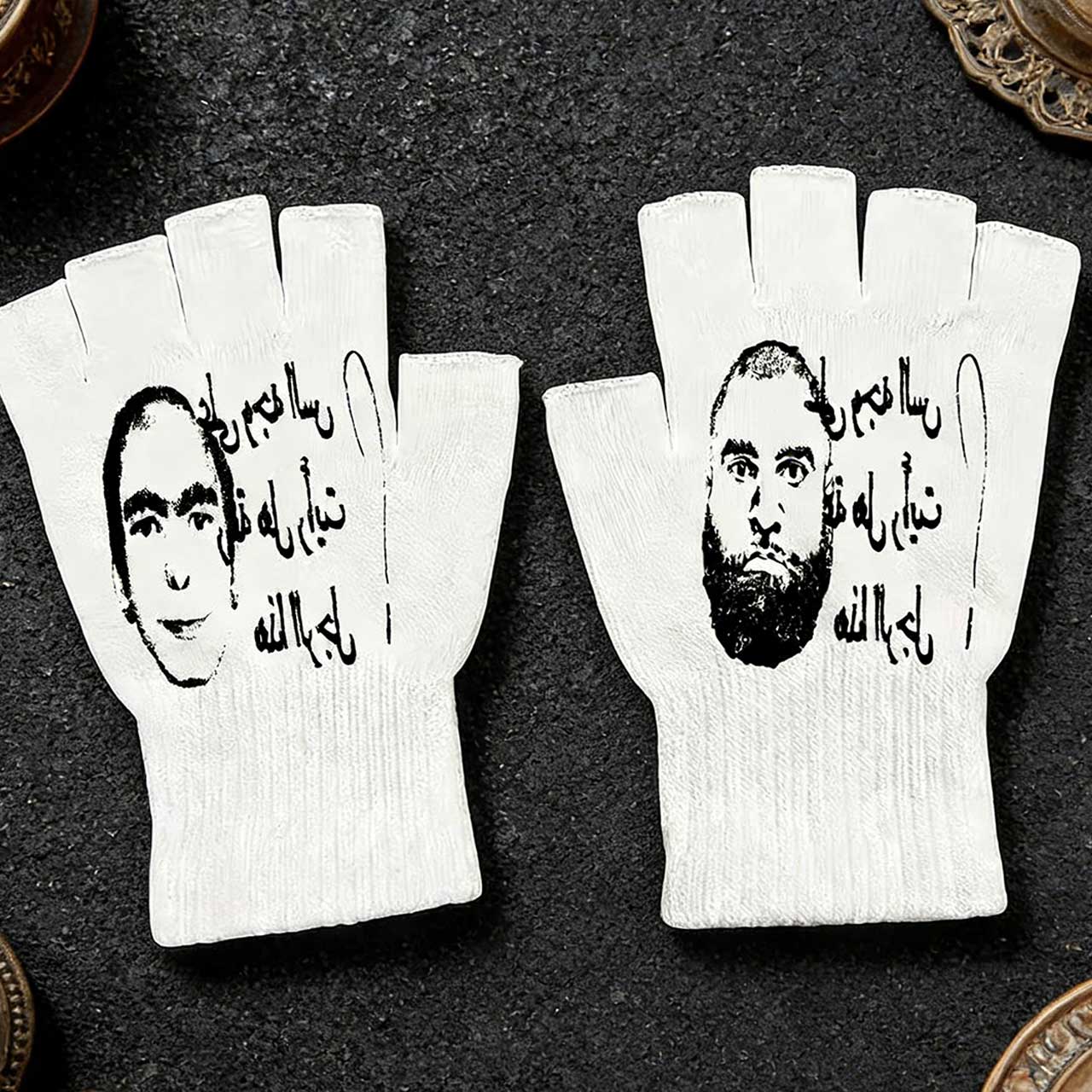 Y2K Retro Printed Fingerless G - огляд і ціна Knit Glove Touch Screen