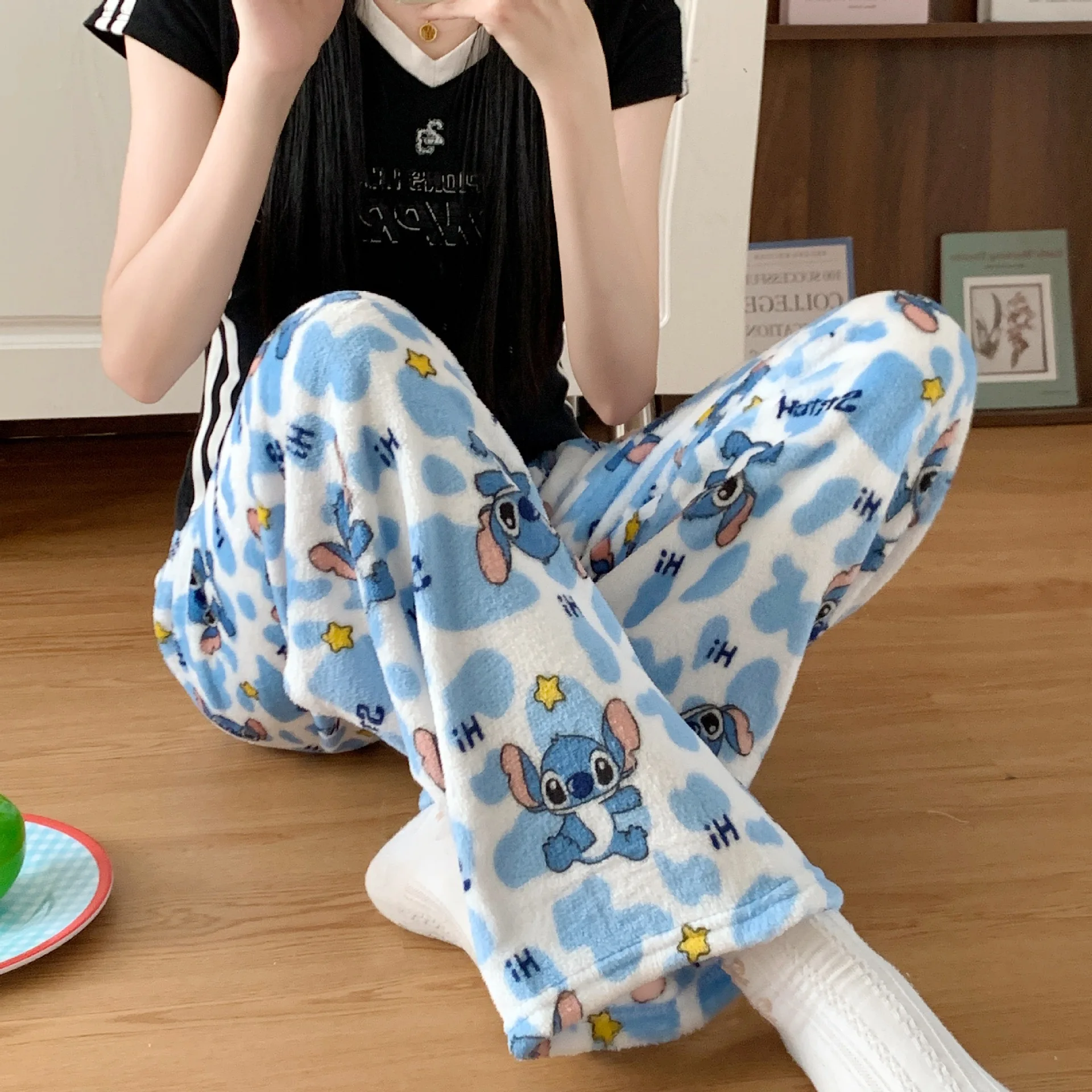 Cartoon Stitch Flannel Pajamas - огляд і ціна Winter Clothing Equipment